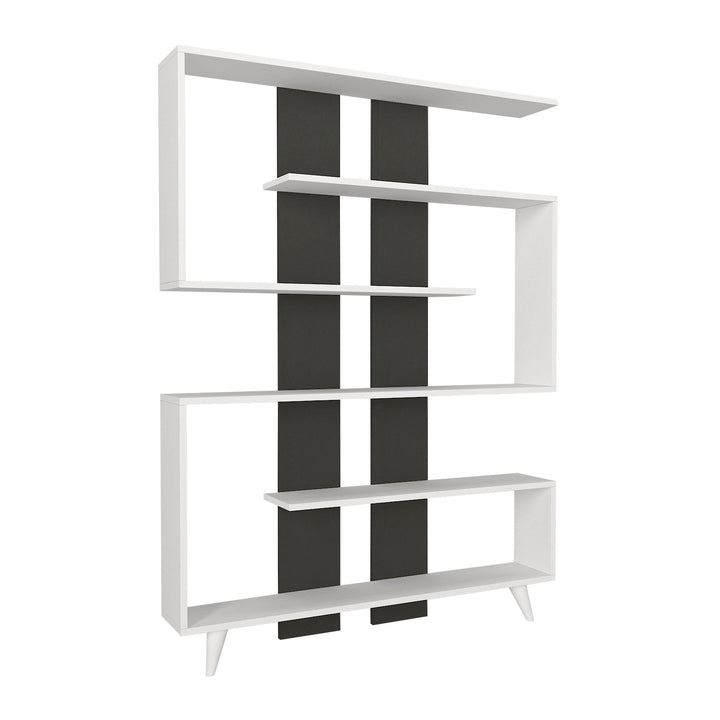 Pillar Bookcase White - Anthracite