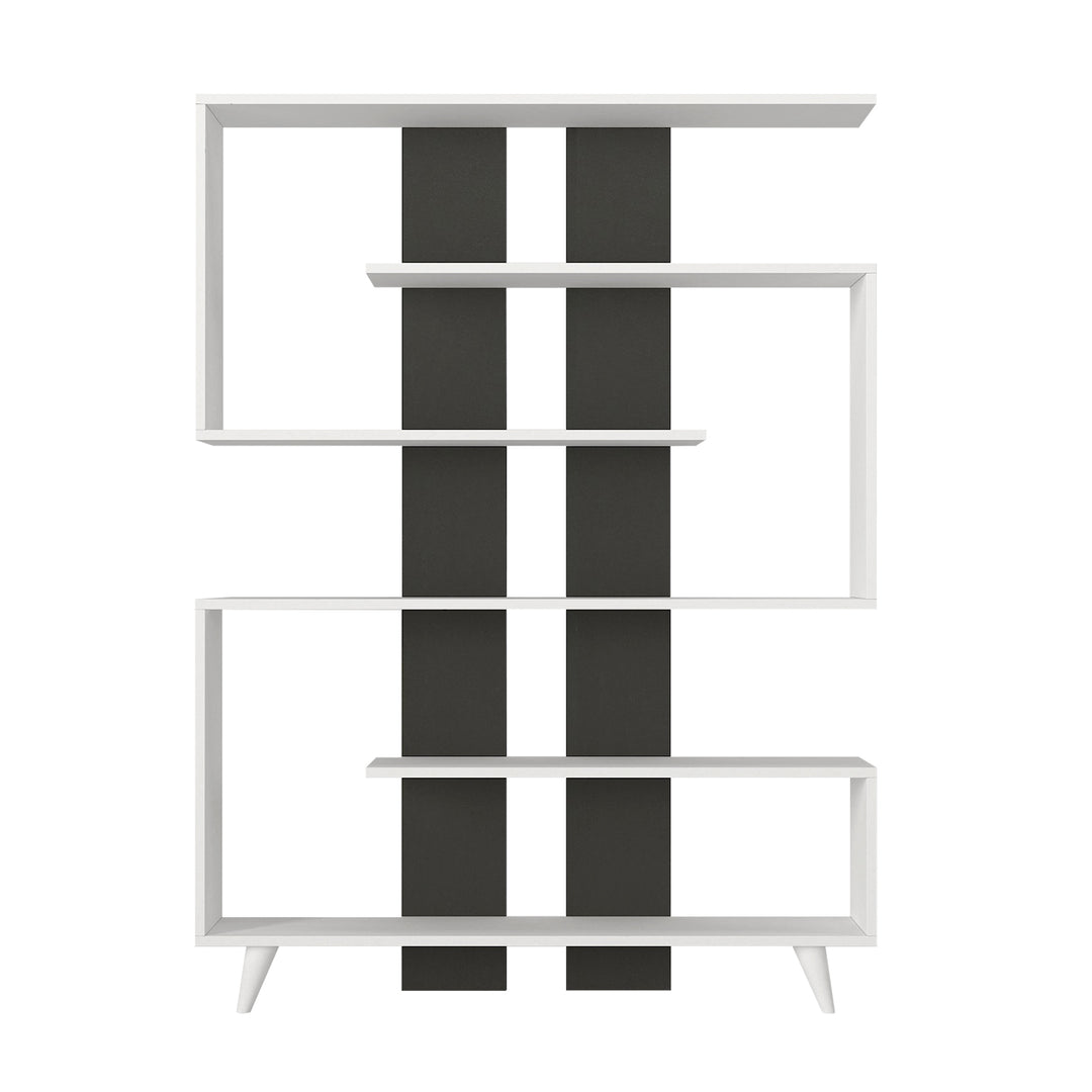 Pillar Bookcase White - Anthracite