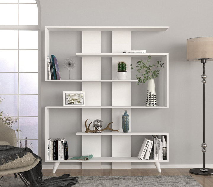 Pillar Bookcase White