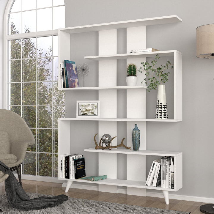 Pillar Bookcase White
