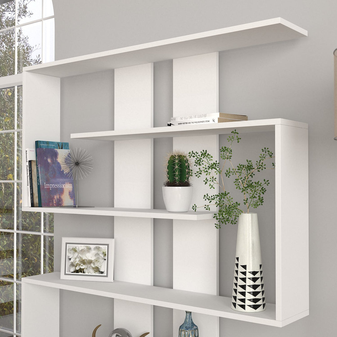 Pillar Bookcase White