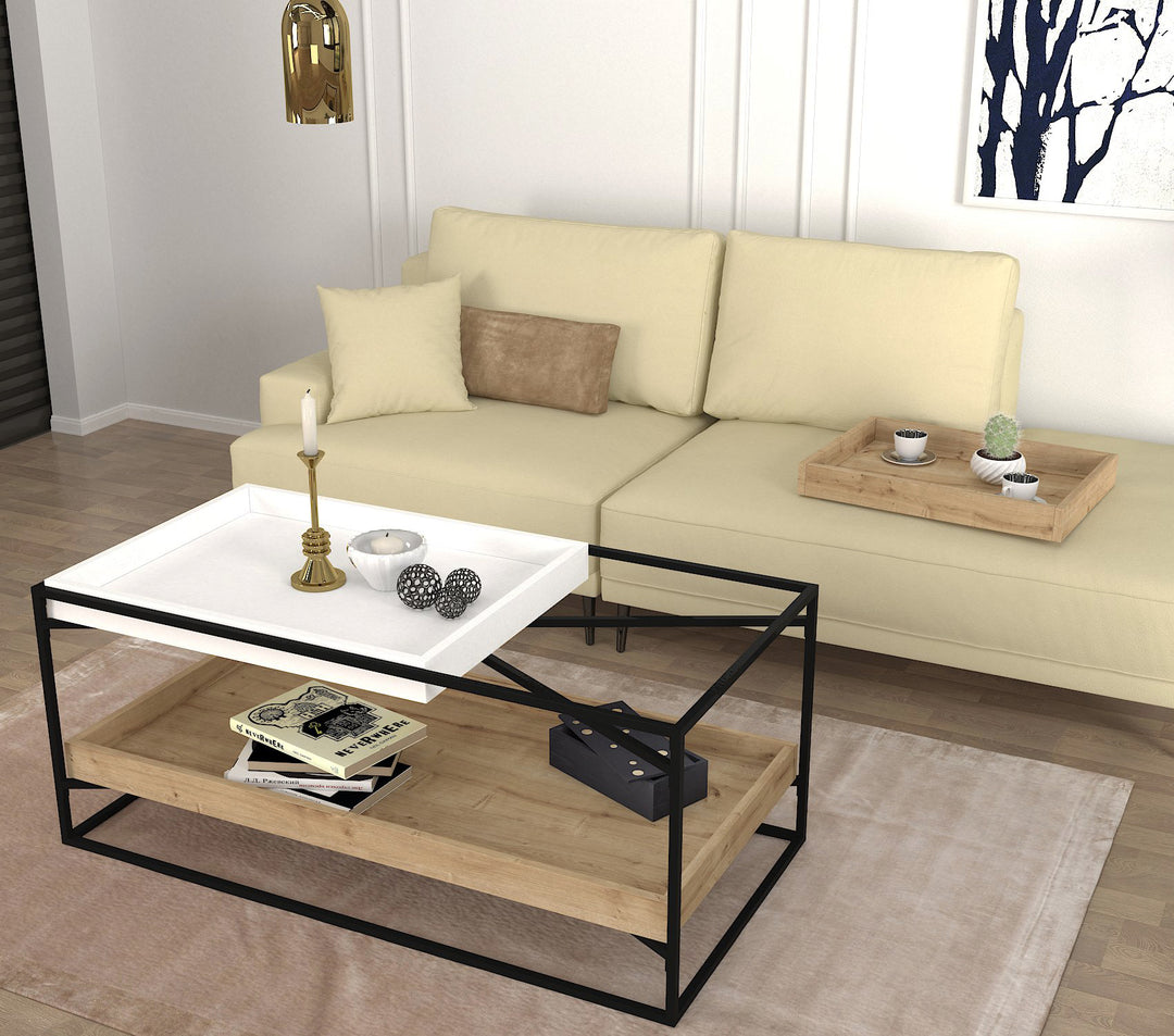 Spectrum Coffee Table Sapphire - White