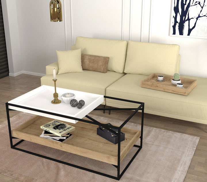 Spectrum Coffee Table Sapphire - White