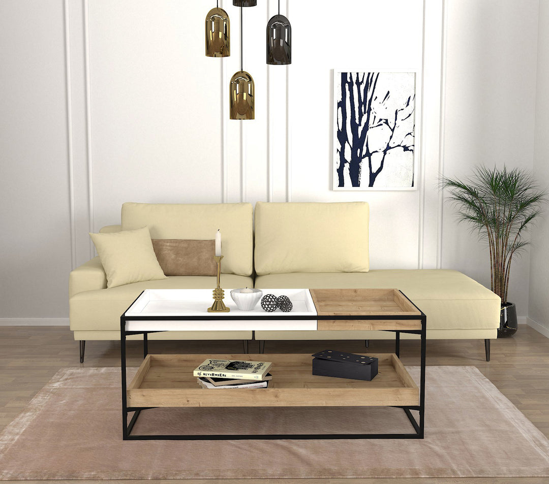 Spectrum Coffee Table Sapphire - White