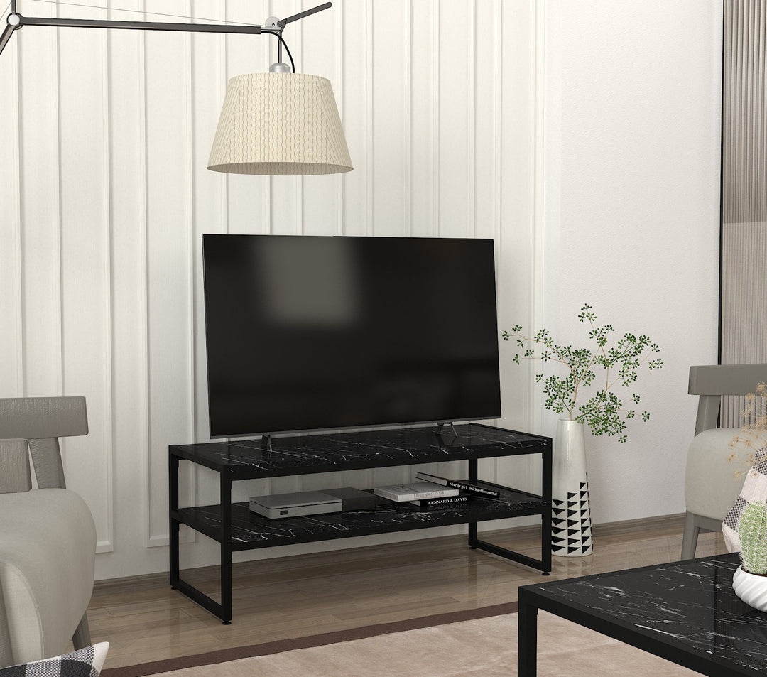 Touch Tv Stand Black Marble