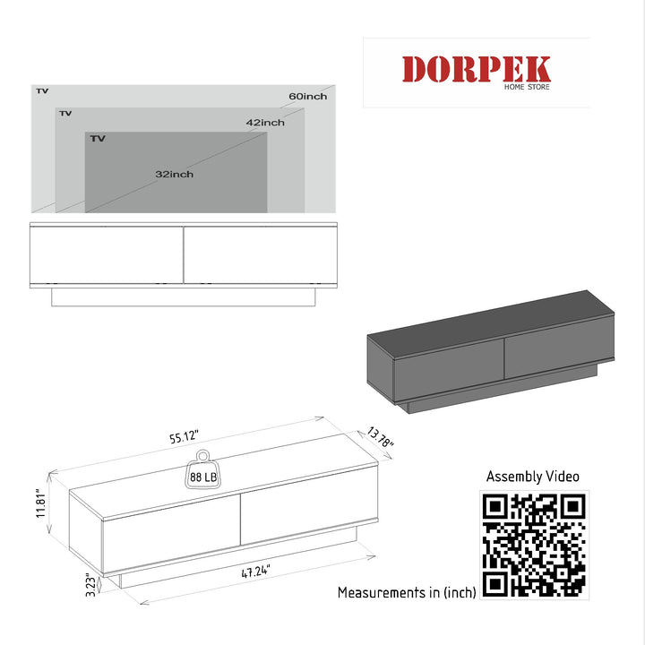 Vanensi Tv Stand Anthracite